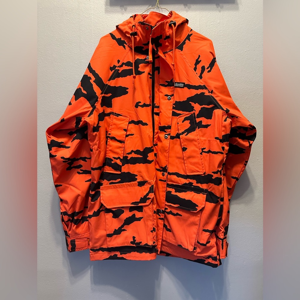 Columbia orange Camo jacket.